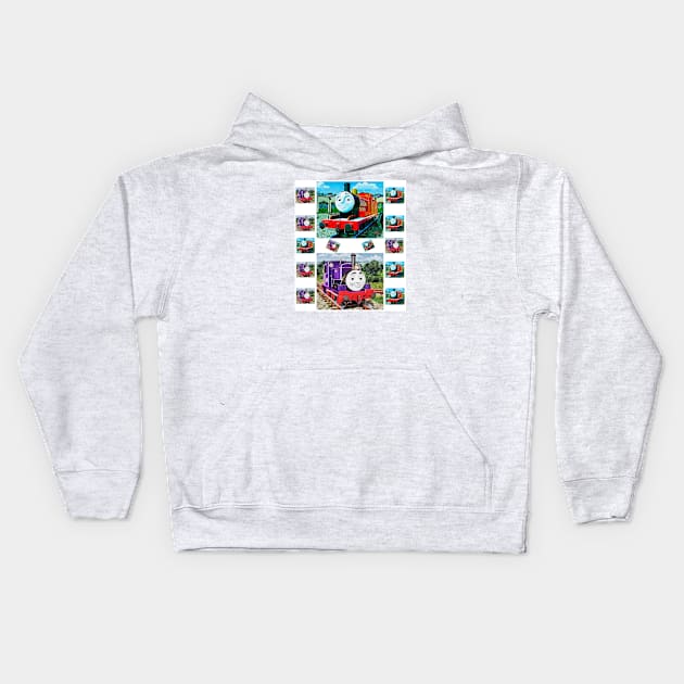 Thomas the tank engine Kids Hoodie by jsart2020